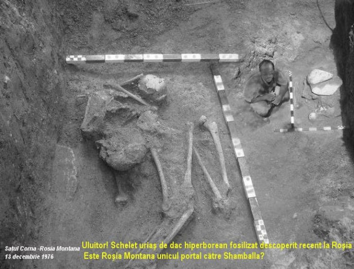 Adevarul despre "uriasul dac de 10 metri de la Rosia Montana". Explicatia simpla pentru stirea anului 2012