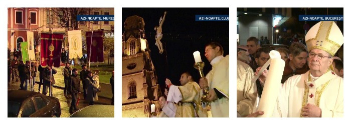 Catolicii din Romania sarbatoresc Pastele. 1,5 milioane de credinciosi si-au spus "Christos a inviat! Adevarat a inviat!"