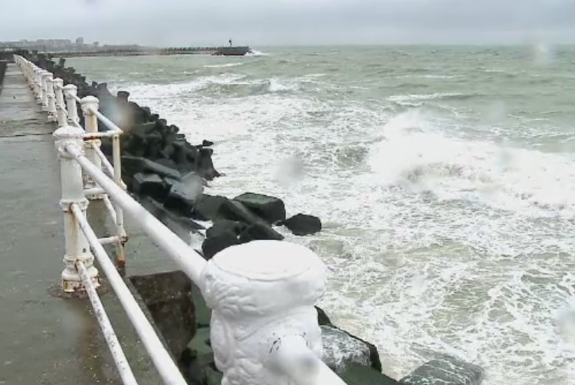 Vreme severa la malul marii. Porturi inchise si mai multi copaci doborati din cauza unei furtuni