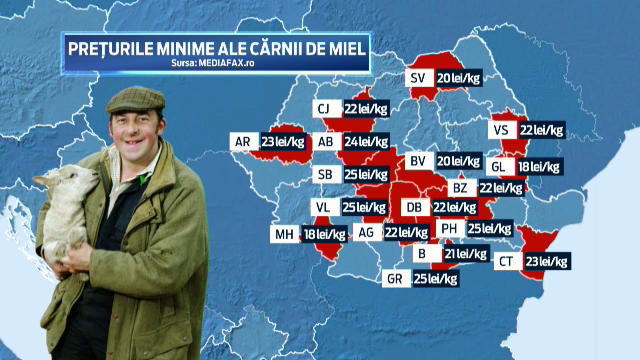 Unde se gaseste cea mai ieftina carne de miel, cu trei zile inainte de Pasti. Stanele ofera reduceri mari si carne proaspata