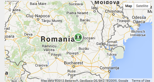 Un cutremur cu magnitudinea de 3,6 pe scara Richter a avut loc in Vrancea