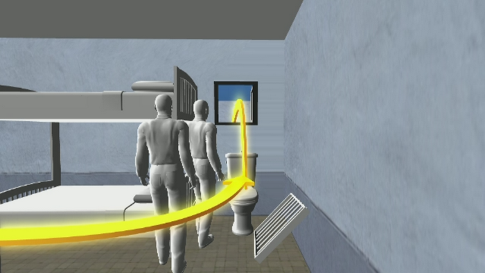ANIMATIE GRAFICA. Modul prin care cei doi infractori din Valcea au evadat din arestul preventiv