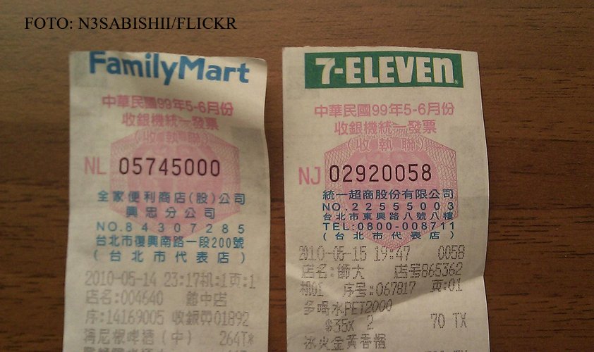 bon fiscal Taiwan
