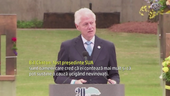20 de ani de la atentatul cu bomba din Oklahoma City. Fostul presedinte Bill Clinton a fost prezent la comemorare