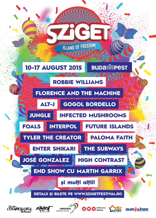 Sziget 2015. Noi trupe anuntate la festivalul din Ungaria: Avicii, Limp Bizkit, The Gaslight Anthem