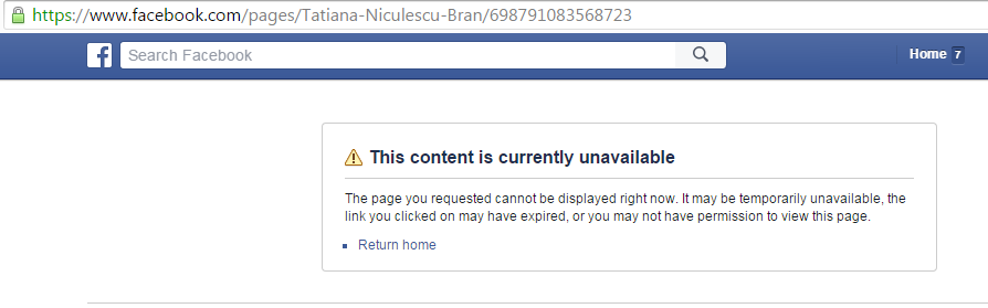 Tatiana Niculescu Bran cont Facebook