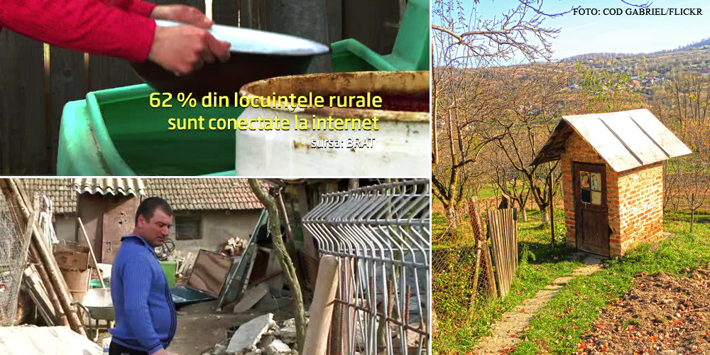 Romani cu superviteza la Internet si WC in fundul curtii. In 3 ani, toate satele noastre ar trebui sa iasa din Evul Mediu