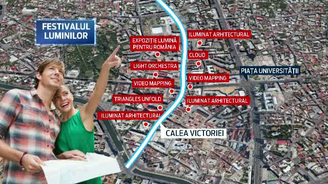 Festivalul International al Luminii. Spectacol in Bucuresti: 16 instalatii de arta vor schimba complet strazile orasului