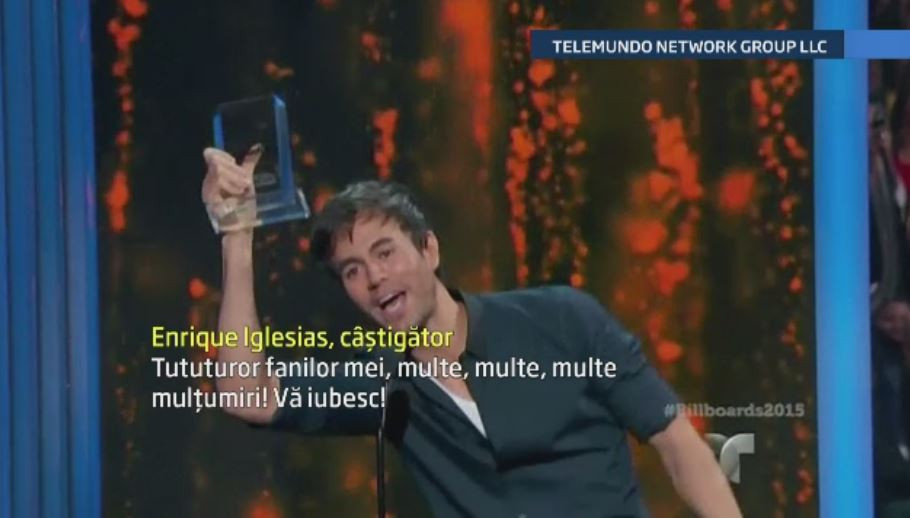Enrique Iglesias si Romeo Santos, marii castigatori ai premiilor Billboard latino. Jennifer Lopez a ridicat sala in picioare