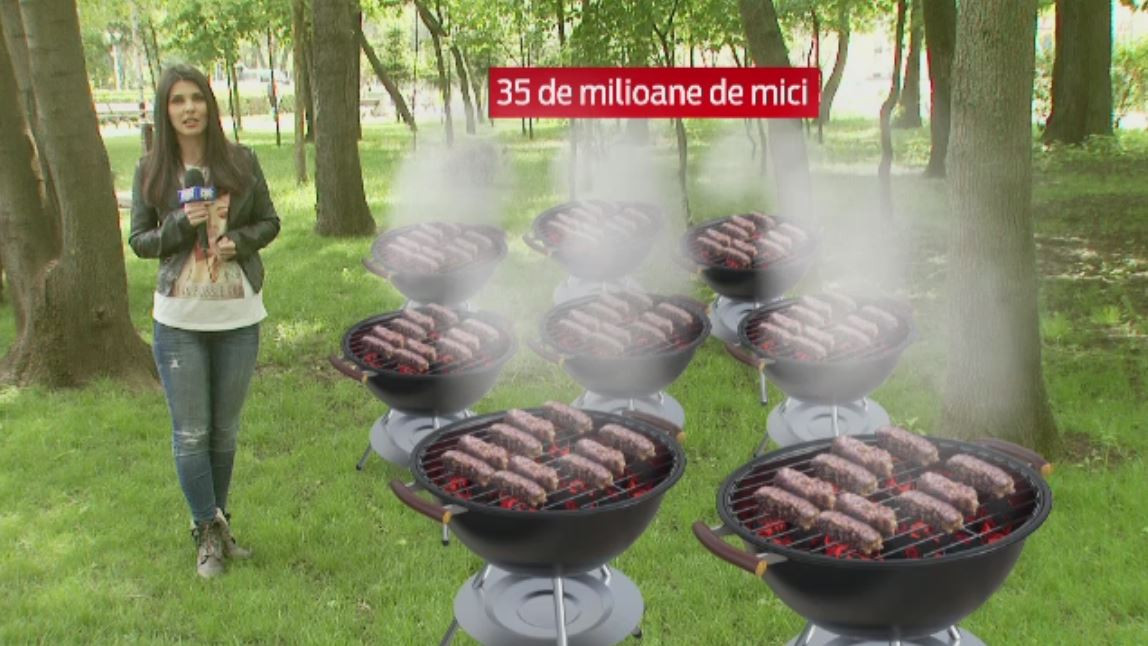 Cantitatea impresionanta de mici consumata de romani de 1 Mai. Daca ii pui cap la cap, ajungi de la Bucuresti la Albena