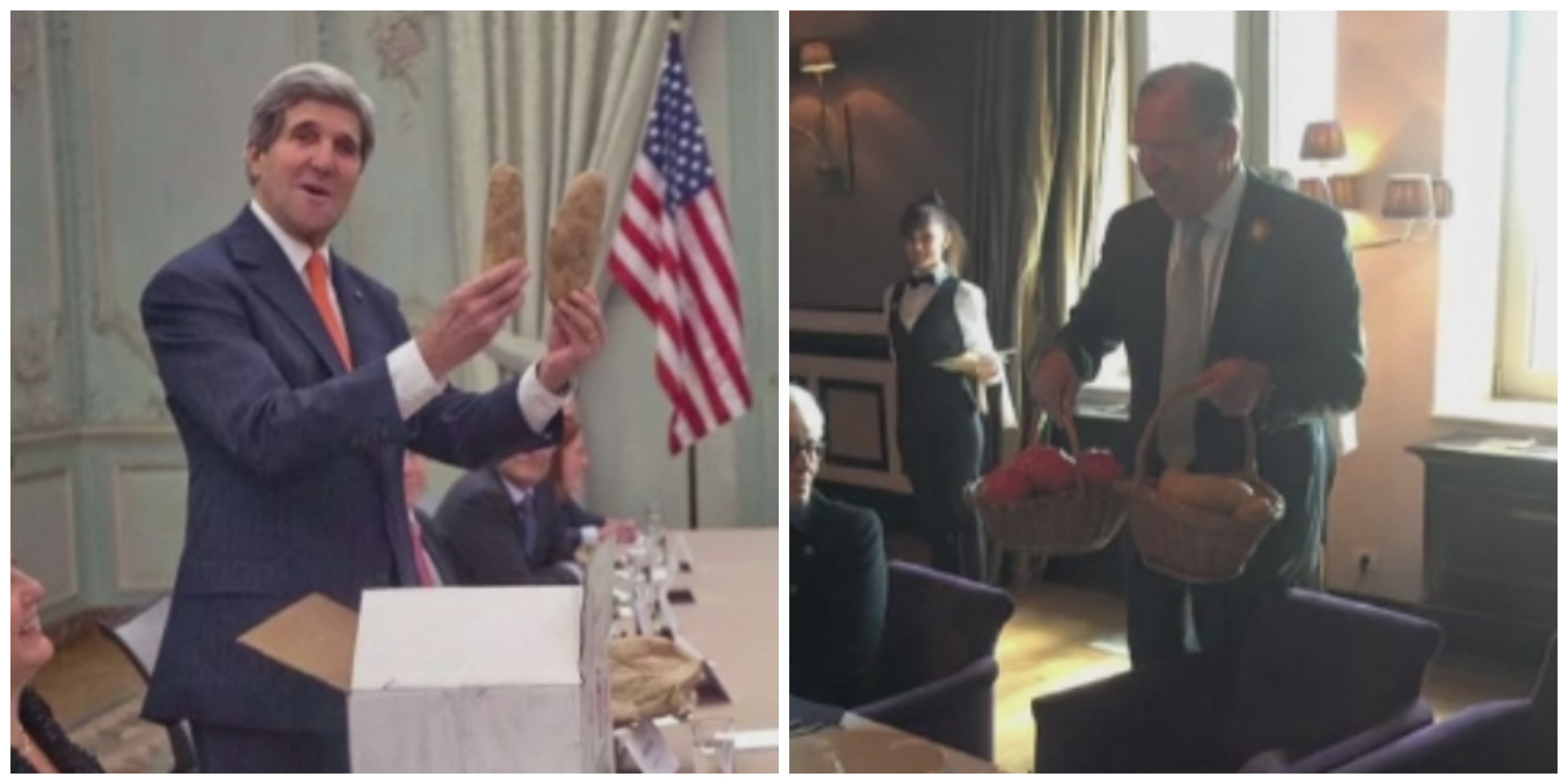 Cadourile neobisnuite pe care secretarul de stat american John Kerry le-a primit de la ministrul rus de Externe, la Soci