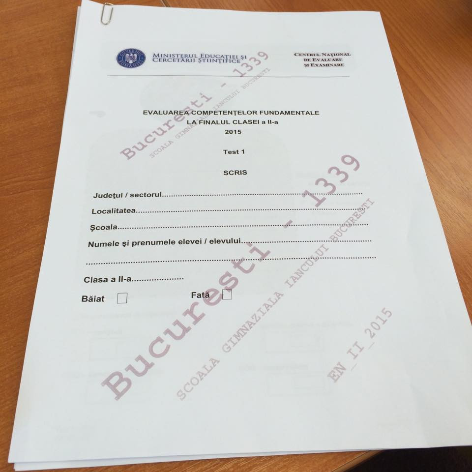 Subiecte proba scrisa la limba romana, clasa a doua