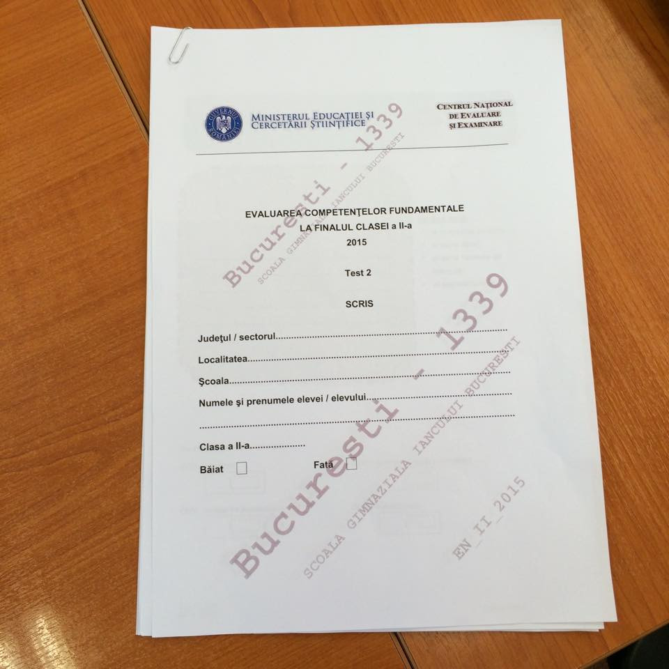 Subiecte proba scrisa la limba romana, clasa a doua