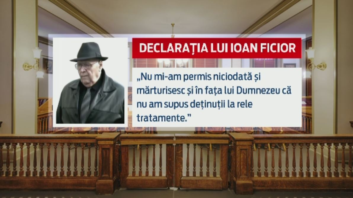 Prima declaratie a lui Ion Ficior, cu 103 suflete pe constiinta: "I-am tratat pe detinuti ca un om cu frica lui Dumnezeu"