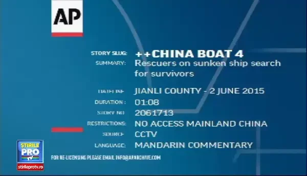 Feribot scufundat in China: peste 400 de persoane sunt date disparute. Din interiorul epavei se aud sunete