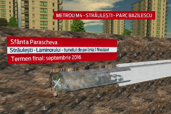 10 minute de emotii cu Sf Parascheva la primul tunel pe care l-a sapat in Capitala. S-a oprit cu cativa cm inainte de final