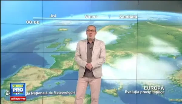 Vreme instabila joi, cu ploi si descarcari electrice in majoritatea regiunilor. Prognoza meteo pentru urmatoarele zile