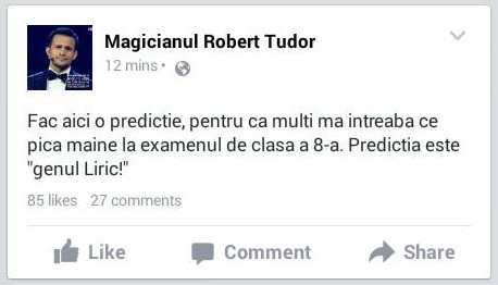 predictie Robert tudor