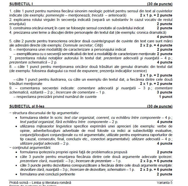 subiecte bac 2015 romana uman