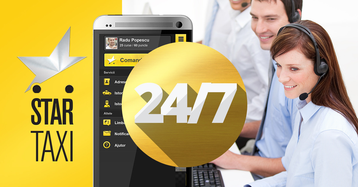 (P) Taxiul vine mai repede prin aplicatie. Star Taxi, "dispeceratul virtual" folosit de sute de mii de romani