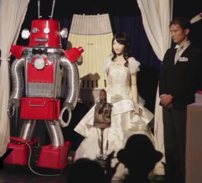 VIDEO Cum s-a desfasurat prima casatorie intre doi roboti