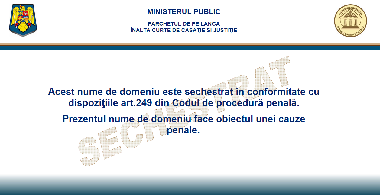 Parchetul ICCJ a pus sechestru pe mai multe site-uri, inclusiv serialepenet.ro