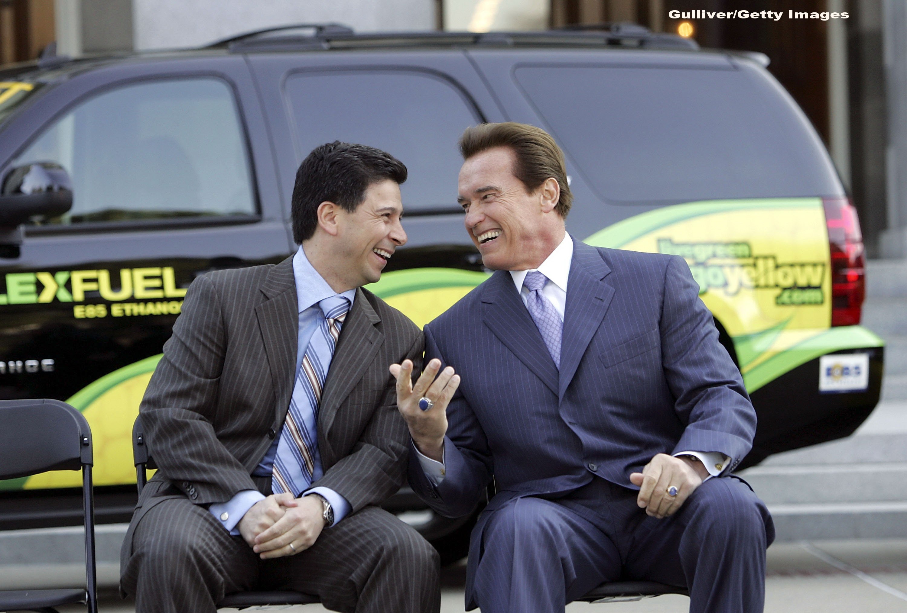 Arnold Schwarzenegger, Fabian Nunez - GETTY