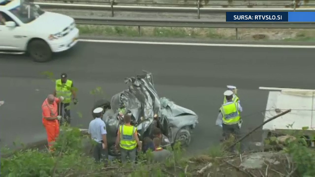 Patru romani, printre care un copil de 5 ani, au murit intr-un grav accident, in Slovenia. Soferul vinovat a fugit