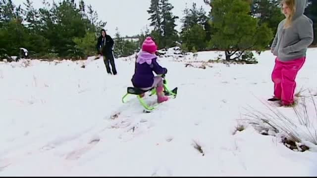 Frig si ninsori in sud-estul Australiei. Multi dintre tineri au vazut pentru prima oara in viata zapada