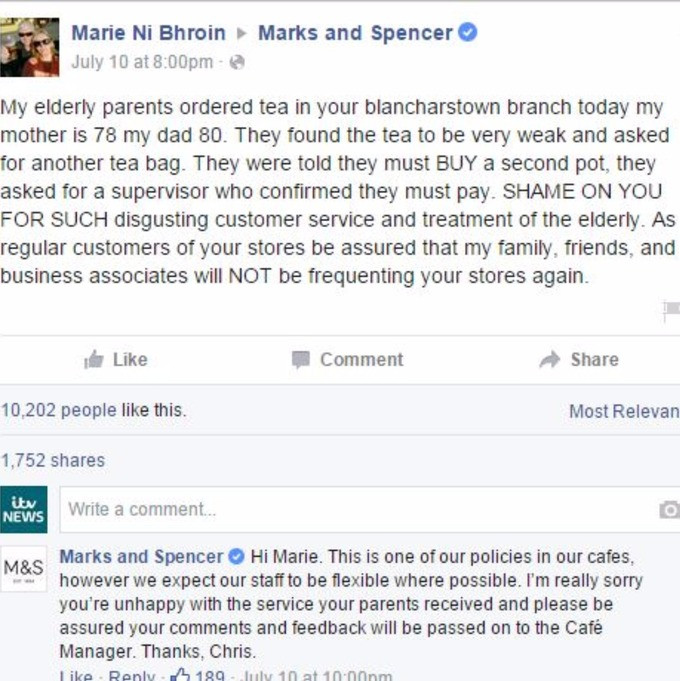 Doi batrani au cerut un plic de ceai in plus in cafenea unui brand celebru de haine. Ce s-a intamplat la scurt timp