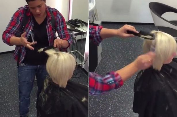 O coafeza isi tunde clienta in mai putin de un minut. Tehnica spectaculoasa cu care a uimit milioane de oameni. VIDEO