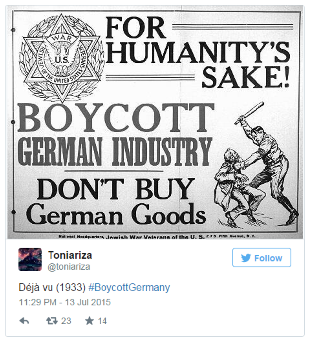 #BoycottGermany