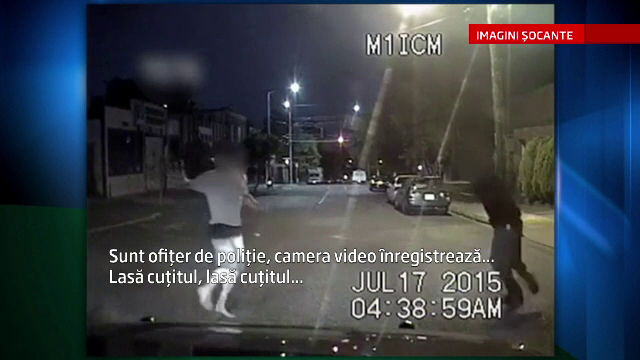 Scene dramatice in Seattle. Momentul in care un politist impusca mortal un suspect violent, inarmat cu un cutit