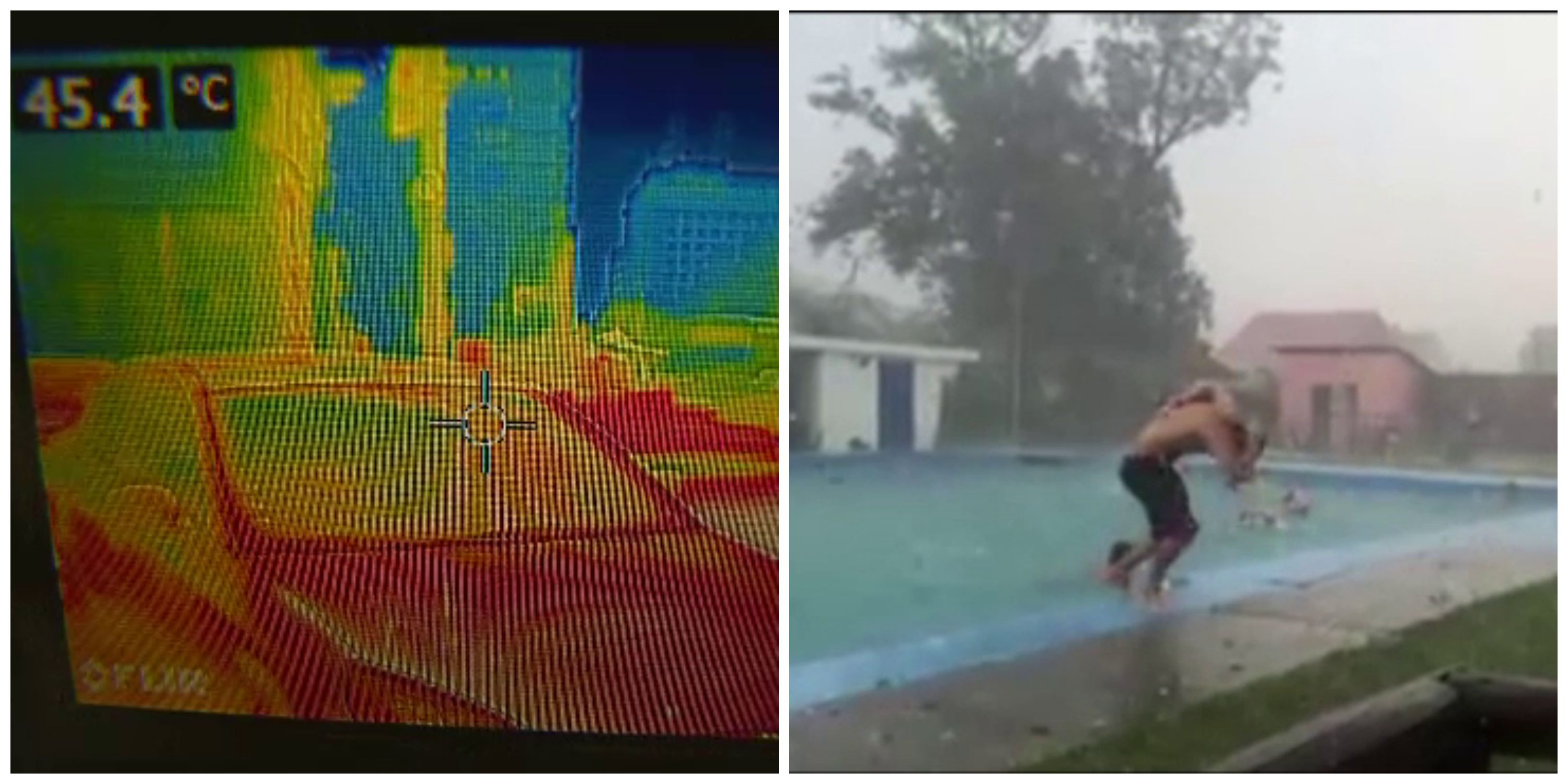 Romania, intre canicula si furtuni. Scenele surprinse intr-o zi cu 39 de grade la umbra, dar si cu grindina si ploi extreme