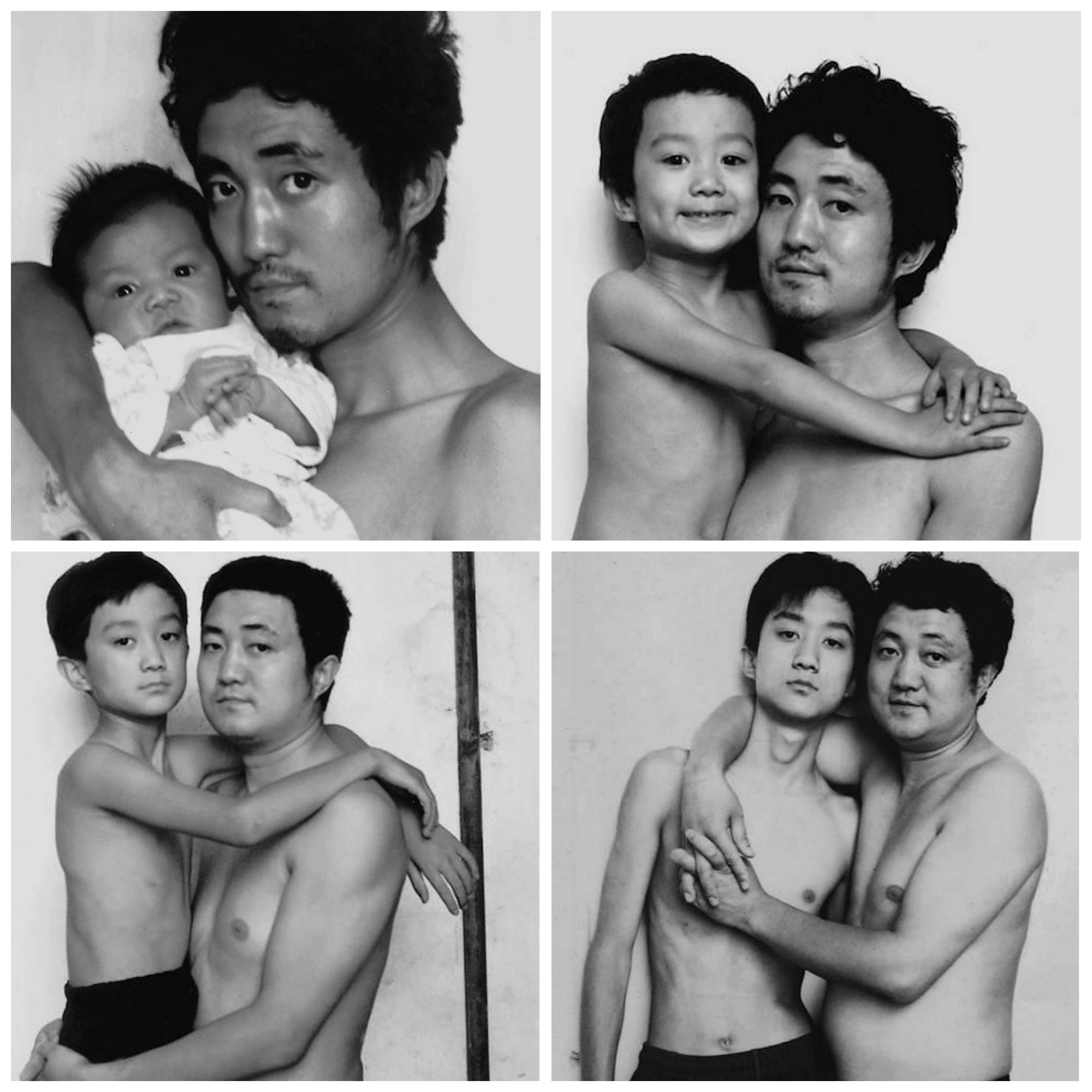 Un tata si fiul sau s-au pozat timp de 27 de ani. Ultima poza pe care au facut-o este si cea mai emotionanta. FOTO