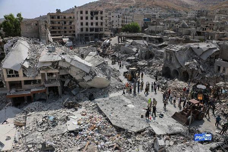 Cel putin 31 de morti si 60 de raniti dupa ce un avion militar s-a prabusit in centrul unui oras din Siria. VIDEO