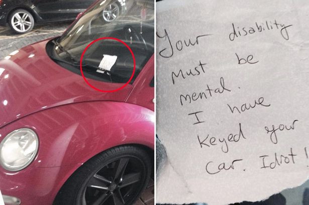 A parcat unde nu trebuia, iar acum masina lui a ajuns pe internet. Mesajul gasit de sofer pe parbriz. FOTO
