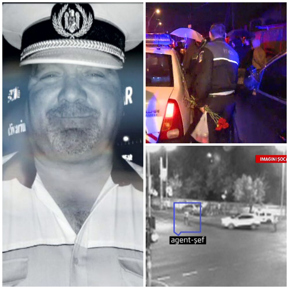 Ultim omagiu pentru politistul erou, ucis de un om de afaceri turc. Peste 100 de ofiteri au insotit cortegiul pana la capela