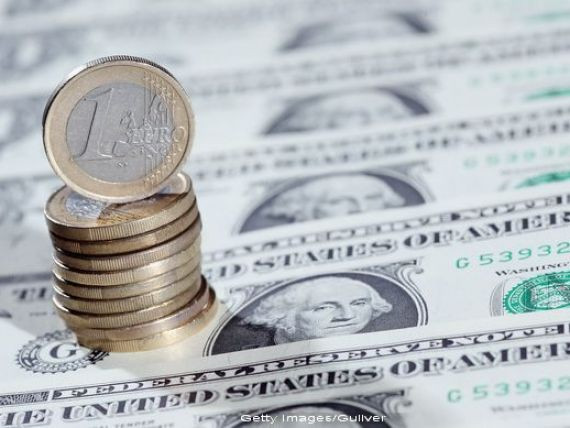 Euro, depreciere față de dolar și yen. A crescut riscul de incapacitate de plată al marilor bănci