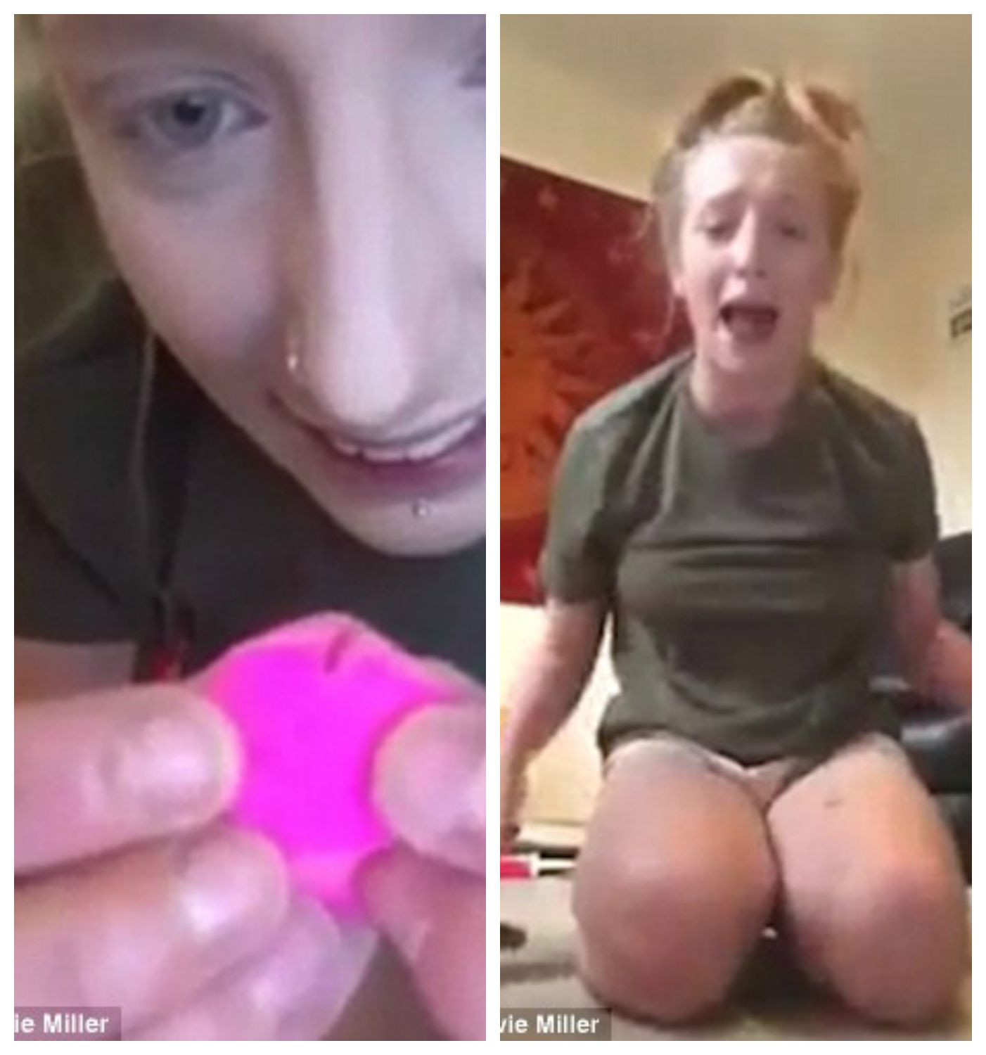 A vazut ceva negru pe buretele de machiaj si a inceput sa tipe cand si-a dat seama ce este. Ce-a descoperit aceasta tanara