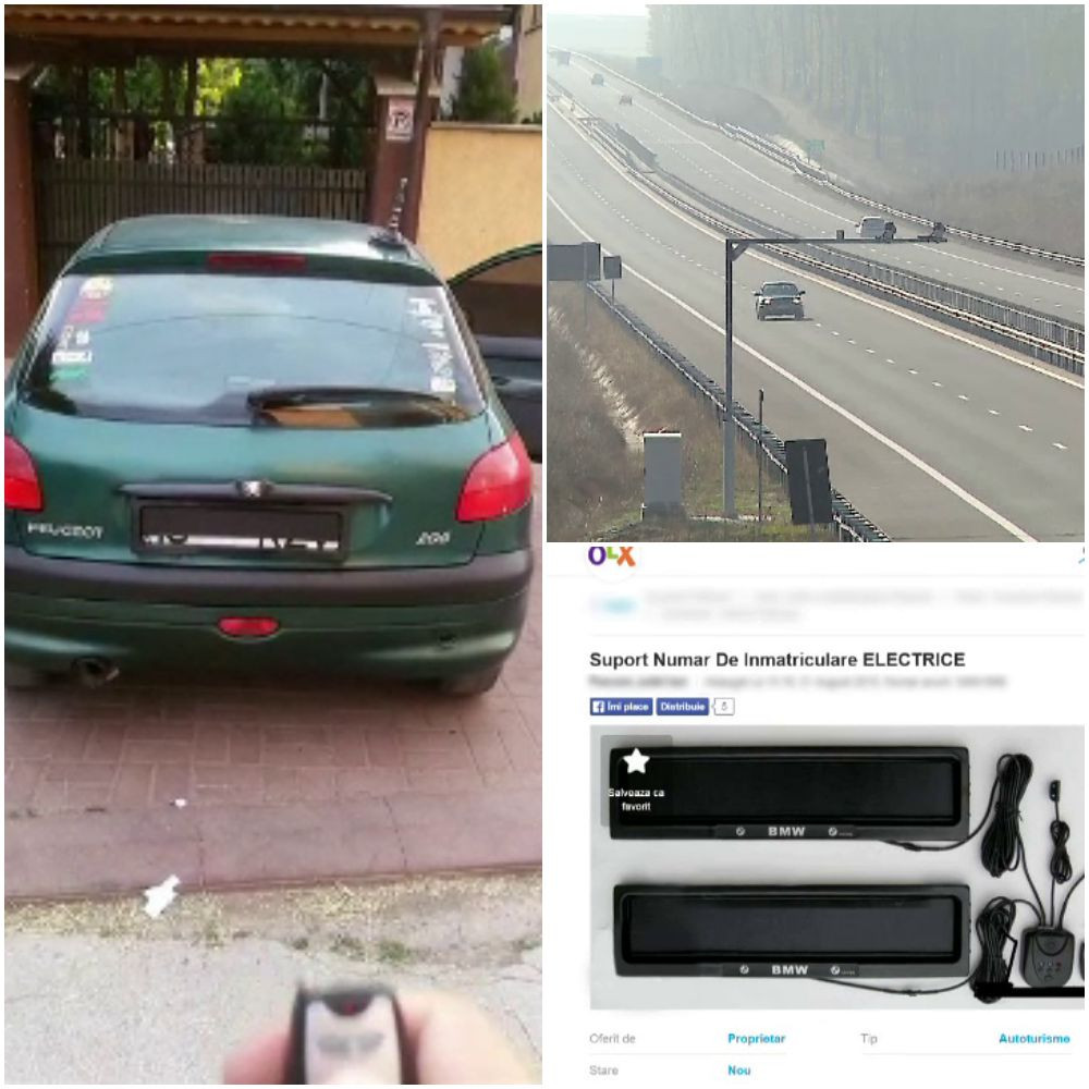 Dispozitive care ascund numerele de inmatriculare ale masinilor, vandute de romani pe internet. Ce risca cei care le folosesc