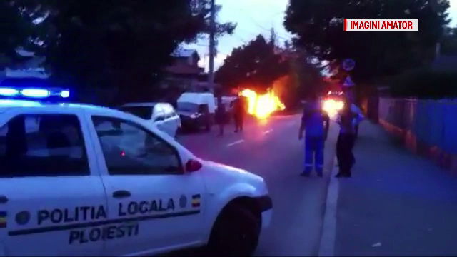Doi muncitori din Ploiesti, raniti, dupa ce o conducta de gaze a luat foc. De la ce a pornit incendiul