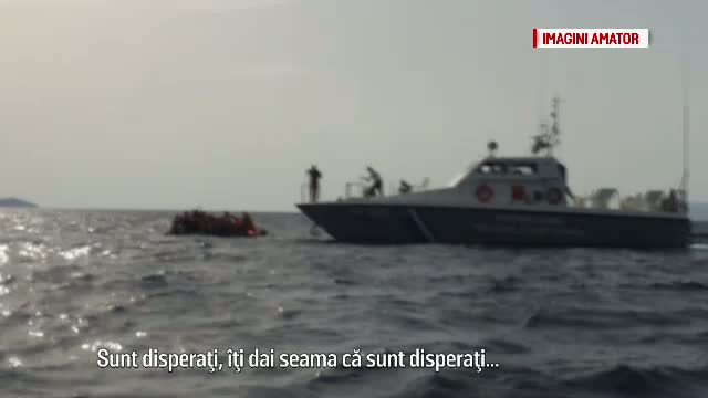 Cativa turisti romani aflati in Grecia au filmat momentul in care o barca plina cu imigranti se scufunda. Cum au fost salvati