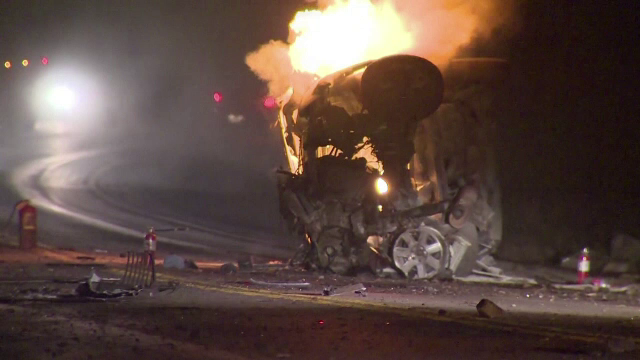 O masina a luat foc imediat dupa ce soferul a incercat sa evite un accident. Autoturismul s-a facut scrum