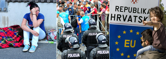 Scene dramatice cu refugiatii blocati intre Croatia si Slovenia. 13.000 de oameni au ajuns in Austria, in acest week-end