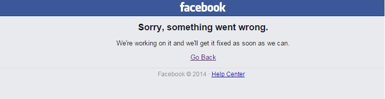 Facebook cazut - STIRI