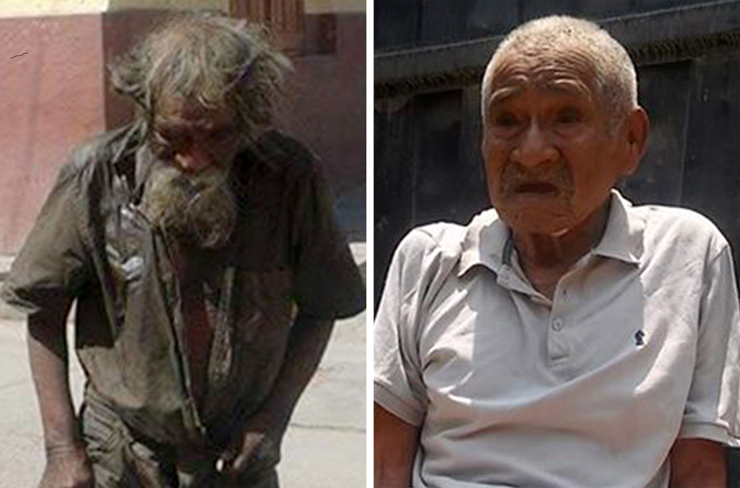 Locuia pe strazi si nu mai facuse baie de ani de zile. Transformarea prin care a trecut un batranel de 83 de ani: FOTO