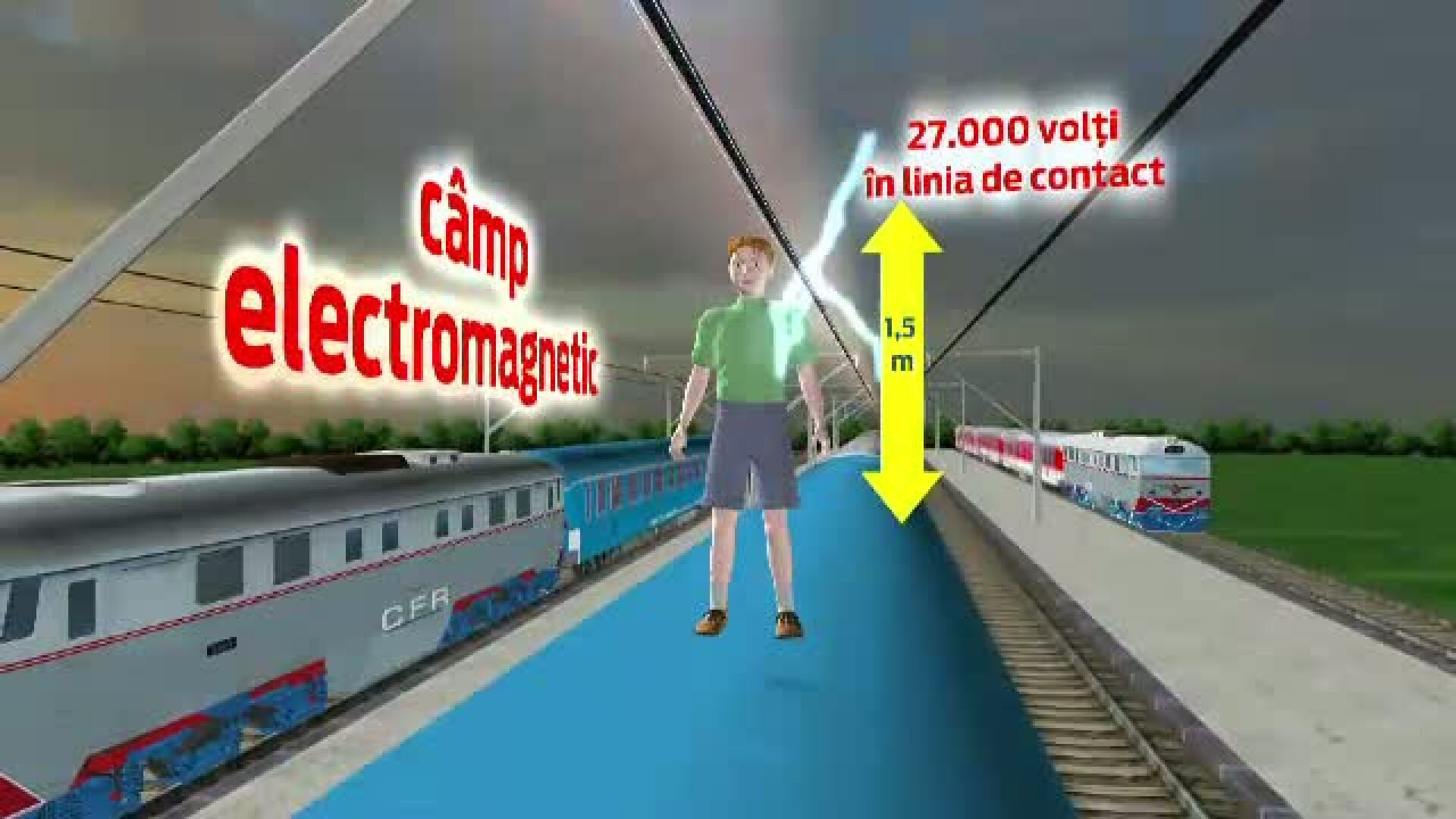 Filmul incidentului in urma caruia turistul din Noua Zeelanda s-a electrocutat la Cluj. El este in stare grava, la Floreasca