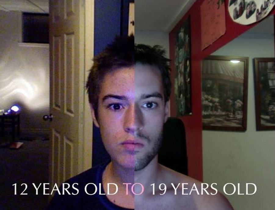 Un tanar si-a facut un selfie zilnic, timp de 8 ani. Cum s-a transformat chipul copilului de 12 ani: VIDEO