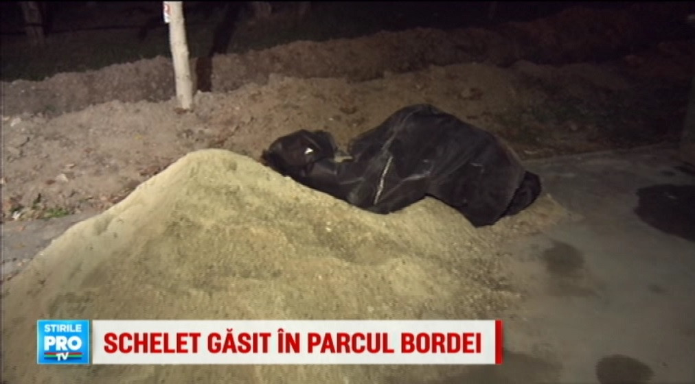 Un schelet uman a fost gasit in Parcul Bordei din Capitala. Prima concluzie a anchetatorilor dupa ce au ajuns la fata locului